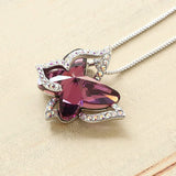 Aliexpress Butterfly Necklace Butterfly Crystal Necklace in 3 different color's