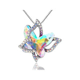 Aliexpress Butterfly Necklace clear crystal butterfly Butterfly Crystal Necklace in 3 different color's