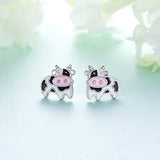 Aliexpress cow earrings Cow Earrings Black and White Push Back Adorable!