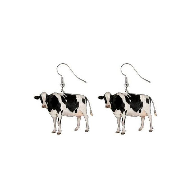 AliExpress Earrings Cow 2 Acrylic Cow Earrings-Realistic Holstein and Highland