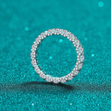 AliExpress - knobspin moissanite eternity ring Moissanite Eternity Band Side Settings 2ct Ultra Sparkle Ring Sterling Silver