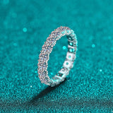 AliExpress - knobspin moissanite eternity ring Moissanite Eternity Band Side Settings 2ct Ultra Sparkle Ring Sterling Silver