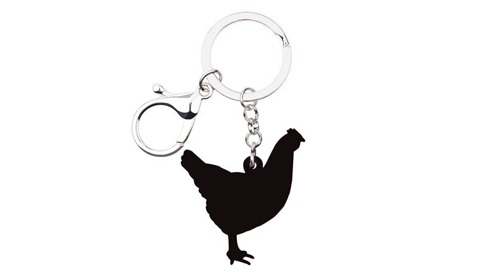 AliExpress Red Hen Chicken Acrylic Keychain and Earrings Realistic Fun!