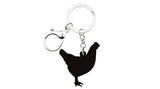 AliExpress Red Hen Chicken Acrylic Keychain and Earrings Realistic Fun!