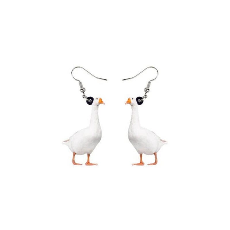 AliExpress White Goose Animal Acrylic Earrings-Hedgehog, Hamster, Frog-MORE!