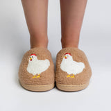 American Farm Company American Farm Company - AFC Brown Chicken Slippers- Adult