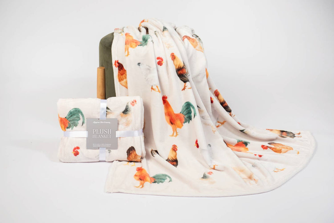 American Farm Company American Farm Company - Chicken Plush Throw Blanket