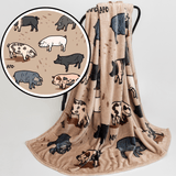 American Farm Company American Farm Company - Pig Plush Throw Blanket