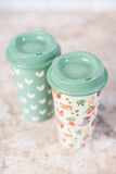 American Farm Company American Farm Company - Sage Chicken/Farmers Market Reusable Hot/Cold Cup - Set of 2