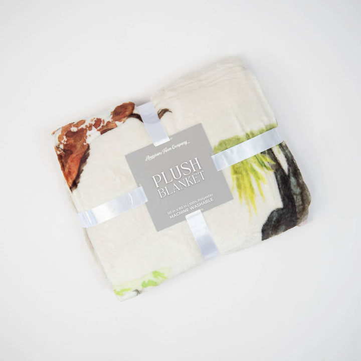 American Farm Company American Farm Company - 'Watercolor Animals' Plush Throw Blanket