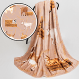 American Farm Company Brown American Farm Company - Goat Plush Blanket