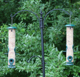 Ashman Online Green / 2 Ashman Online - Ashman Bird Feeder, Metal Top and Bottom, Spacious Design, Attractive & Long Lasting