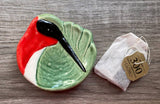 August Ceramics Colorful Ceramic Hummingbird Dish