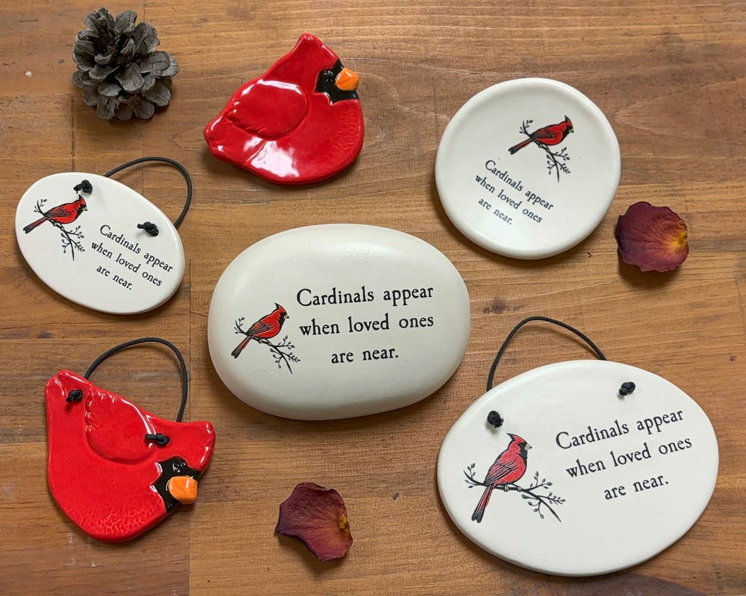 August Ceramics Red Ceramic Cardinal dish