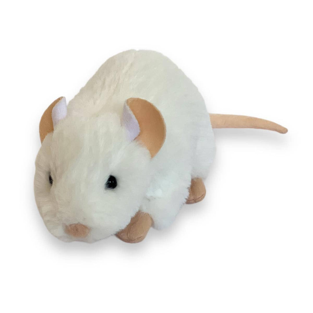Auswella Auswella - 8" White Rat Plush Stuffed Animal