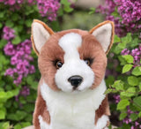 Plush Pembroke Welsh Corgi-Chocolate Brown and White