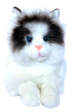 Ragdoll Cat Fluffy White & Black Kitten Stuffed Animal by Auswella 16