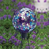 Purple Mosaic Gazing Ball & Stand