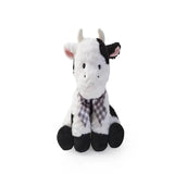 Baby Plush Cow with Blue Check Bow by Bearington Collection