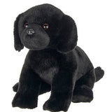 Black Lab Plush Sitting Puppy Dog by Bearington Collection - Chase