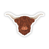 Big Moods Big Moods - Highland Cow Head Sticker