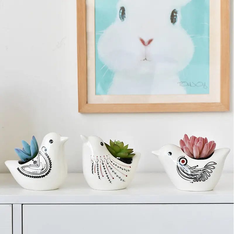Bird Mini-Planters for Succulents or Decoration