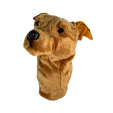 Red or Black Staffy Golf Club Headcover or Hand Puppet Eco Friendly Plush Gift for Dog Lovers