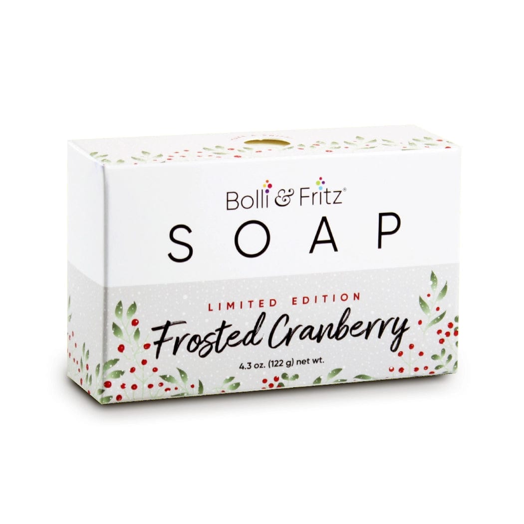 Frosted Cranberry Holiday Scented Vegan Bar Soap by Bolli & Fritz Made in the USA