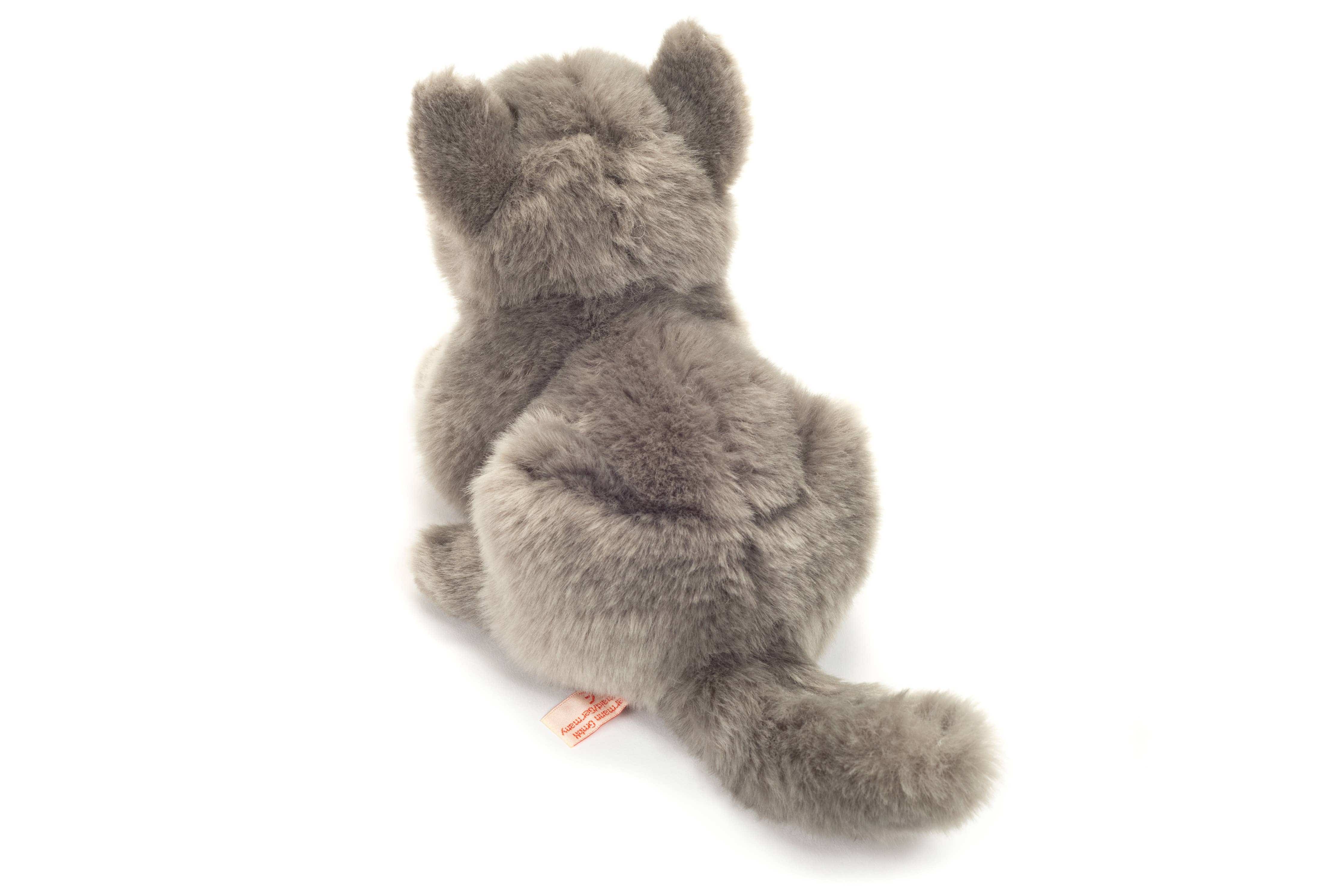 British Shorthair Blue Kitten  lying down 20 cm - plush toy by Teddy Hermann