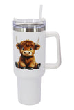 Cap Zone ASSORTED / ONE SIZE Cap Zone - Highland Baby Cow Stainless Steel Tumbler