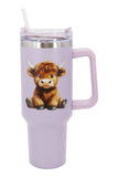 Cap Zone ASSORTED / ONE SIZE Cap Zone - Highland Baby Cow Stainless Steel Tumbler