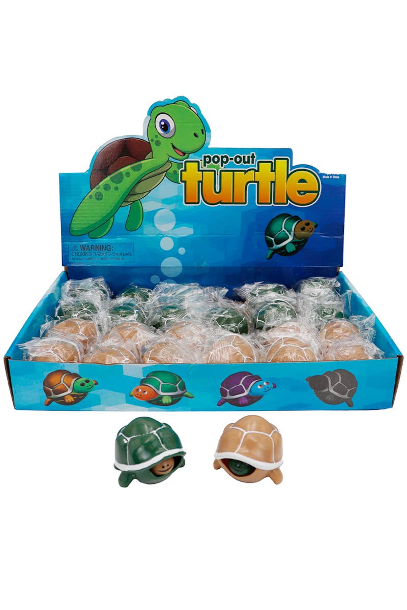 Cap Zone ASSORTED / ONE SIZE Cap Zone - Turtle Baby Pop-up Squeeze Pull Squishy Toy