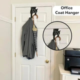 Black Cat Over the Door Hooks Hanger Metal