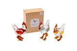 CGB Giftware CGB Giftware - 3 Assorted Glass Rooster