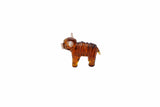 CGB Giftware CGB Giftware - Artisan Glass Hand Blown Highland Cow Ornament in Gift Box