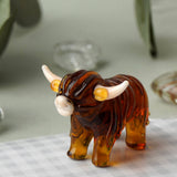 CGB Giftware CGB Giftware - Artisan Glass Hand Blown Highland Cow Ornament in Gift Box