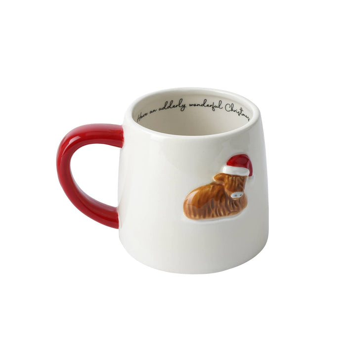 CGB Giftware CGB Giftware - Bramble Farm Christmas Highland Cow Mug In Gift Box