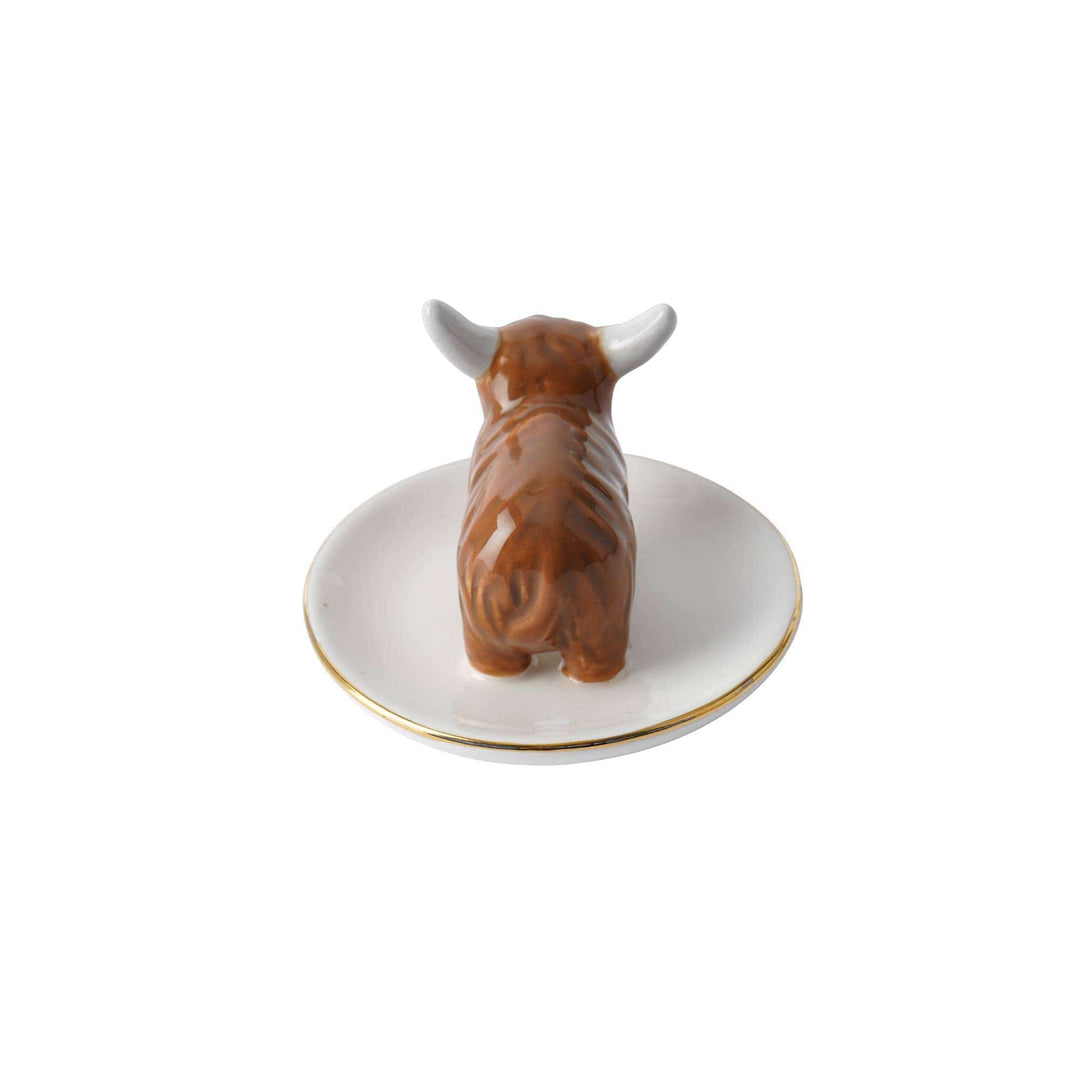 CGB Giftware CGB Giftware - Bramble Farm Highland Cow Ring Dish In Gift Box