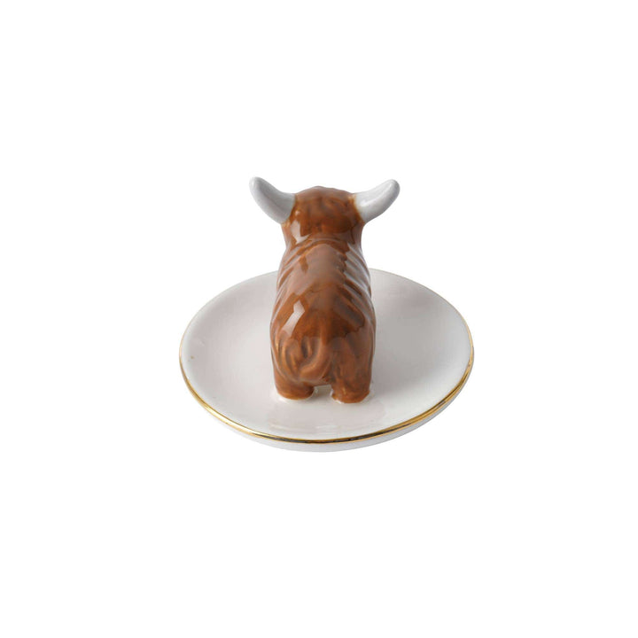 CGB Giftware CGB Giftware - Bramble Farm Highland Cow Ring Dish In Gift Box