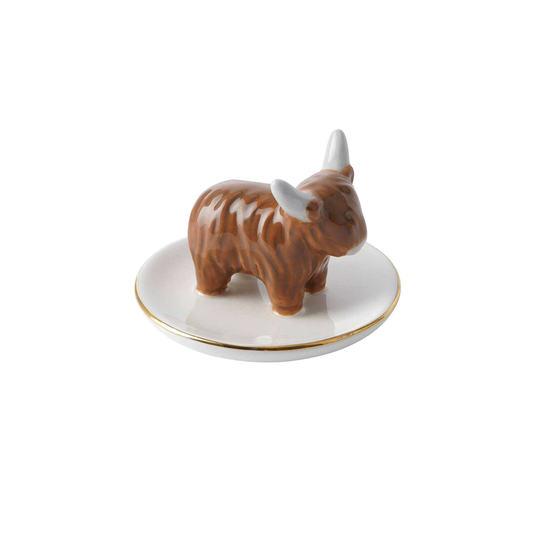 CGB Giftware CGB Giftware - Bramble Farm Highland Cow Ring Dish In Gift Box