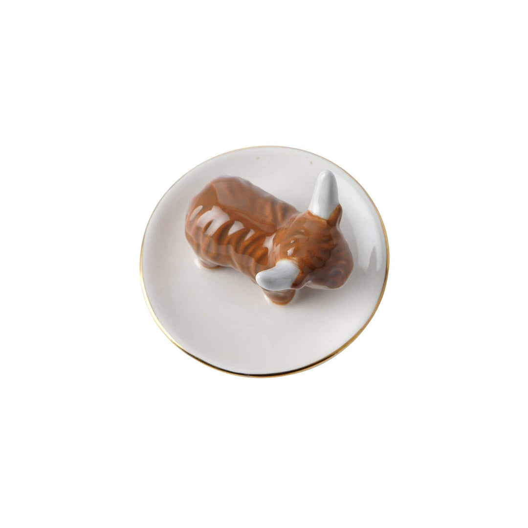 CGB Giftware CGB Giftware - Bramble Farm Highland Cow Ring Dish In Gift Box
