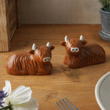 CGB Giftware CGB Giftware - Bramble Farm Highland Cow Salt & Pepper Shakers In Gift Box