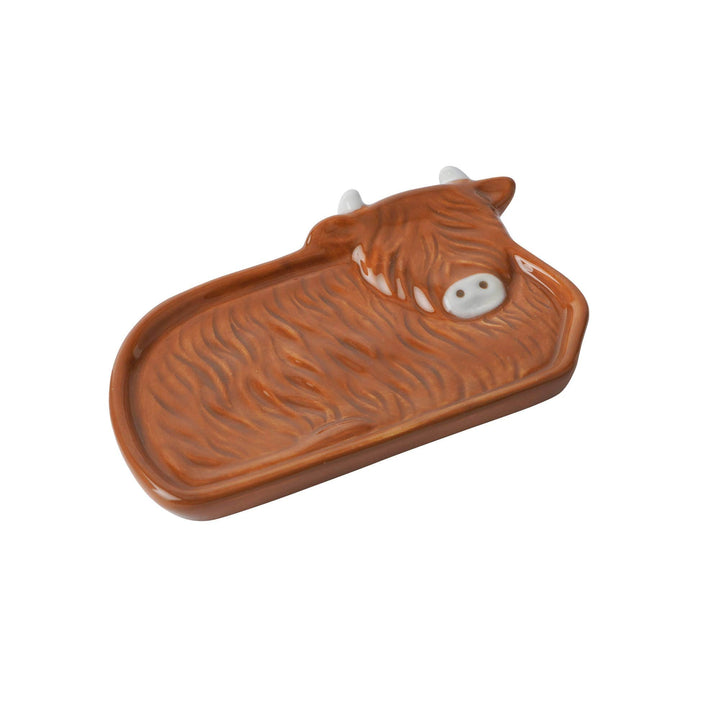 CGB Giftware CGB Giftware - Bramble Farm Highland Cow Teabag Dish in Gift Box