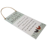 CGB Giftware CGB Giftware - Bramble Farm 'Rules Of The Roost' Kitchen Sign