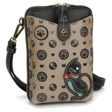 Black Cat Snap Cellphone Crossbody Purse by Chala Vegan NEW DESIGN!