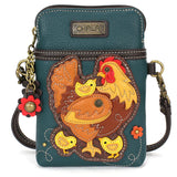 Chala Cell Xbody Hen with Chicks Chala Purse and Keychain Collection for Chicken Lovers Vegan