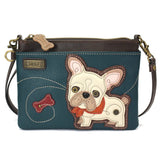 Chala Chala French BUlldog Collection Mini Xbody French Bulldog Handbag, Wallet Collection by Chala-NEW! Vegan!