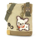 Chala Chala French BUlldog Collection Patch Xbody-S French Bulldog Handbag, Wallet Collection by Chala-NEW! Vegan!