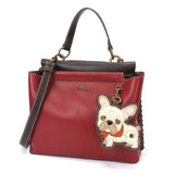 Chala Chala French BUlldog Collection Satchel-R French Bulldog Handbag, Wallet Collection by Chala-NEW! Vegan!