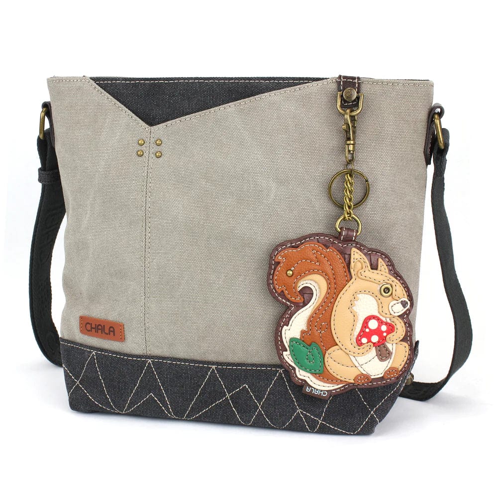 Chala Mushroom Vegan Leather Crossbody Phone Bag – 5x7.5 Inches, Adjustable Strap, Front Pocket, Black